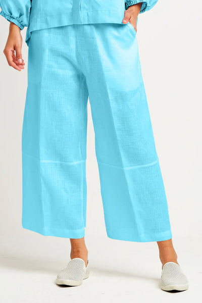 Linen Flood Panel Pants