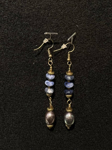 Lapis and Freshwater Pearls Earrings