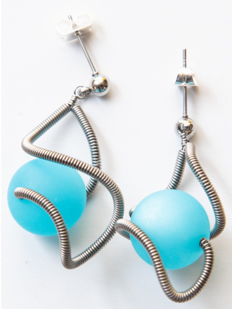Turquoise Sat Earrings