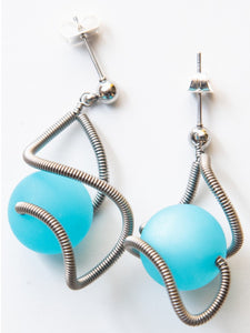 Turquoise Sat Earrings